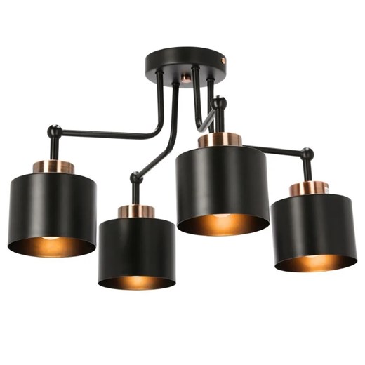 Czarna loftowa lampa sufitowa - K516-Nosti ze sklepu Edinos.pl w kategorii Lampy sufitowe - zdjęcie 173476045