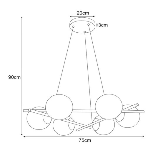 Lampa nad stół na trójkątnej podstawie - S857-Derma Lumes One Size Edinos.pl