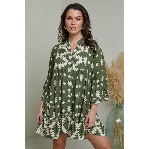 Curvy Lady Sukienka w kolorze khaki ze sklepu Limango Polska w kategorii Sukienki - zdjęcie 173479608