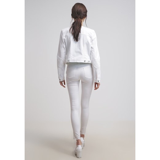 Vero Moda SURI Kurtka jeansowa bright white zalando  bawełna