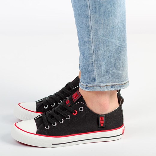 Czarne trampki damskie Big Star Jj274122 ze sklepu suzana.pl w kategorii Trampki damskie - zdjęcie 173496407