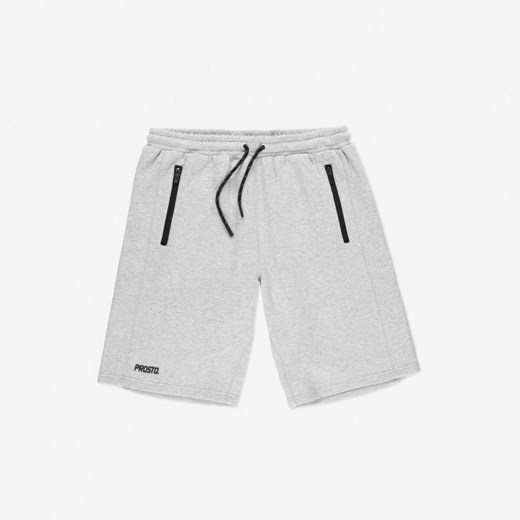 Męskie spodenki dresowe Prosto Tech Shorts Cut - szare M wyprzedaż Sportstylestory.com