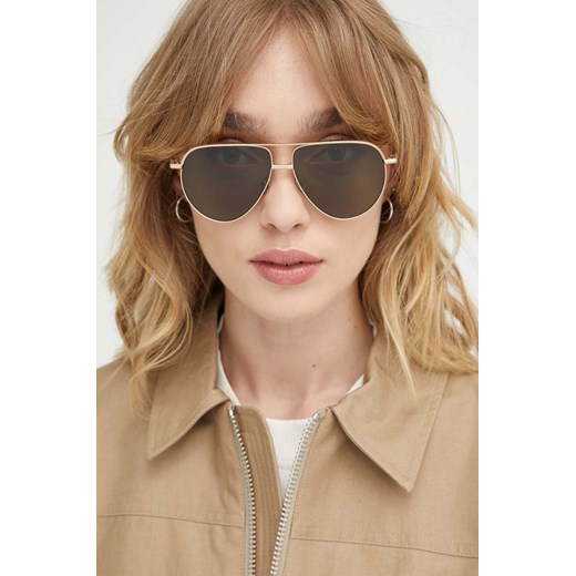 AllSaints okulary przeciwsłoneczne damskie kolor beżowy ALS700342058 58 ANSWEAR.com