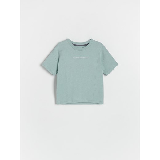 Reserved - T-shirt oversize - jasnoturkusowy ze sklepu Reserved w kategorii T-shirty chłopięce - zdjęcie 173502157
