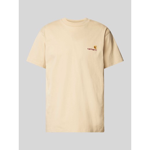 T-shirt z wyhaftowanym logo model ‘American Script’ ze sklepu Peek&Cloppenburg  w kategorii T-shirty męskie - zdjęcie 173504249