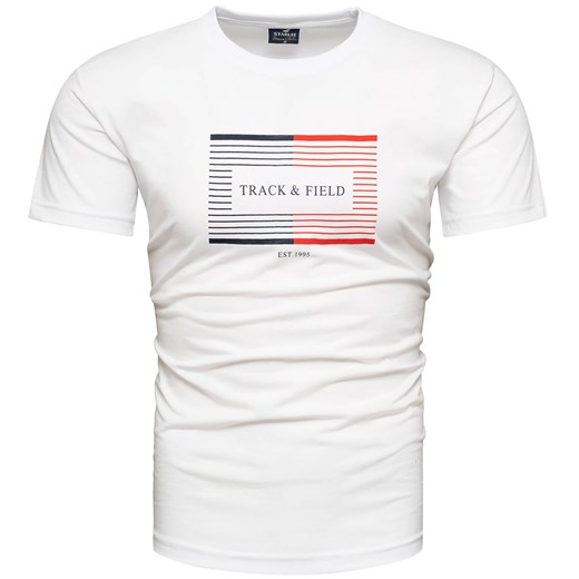 Koszulka męska t-shirt z nadrukiem biały Recea ze sklepu Recea.pl w kategorii T-shirty męskie - zdjęcie 173504945