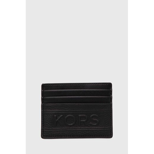 Michael Kors etui na karty skórzane kolor czarny 39T4LHDD2O ze sklepu ANSWEAR.com w kategorii Portfele męskie - zdjęcie 173506649
