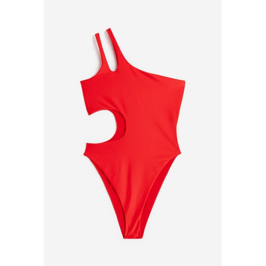 H & M - Kostium kąpielowy na jedno ramię High leg - Czerwony ze sklepu H&M w kategorii Stroje kąpielowe - zdjęcie 173507249