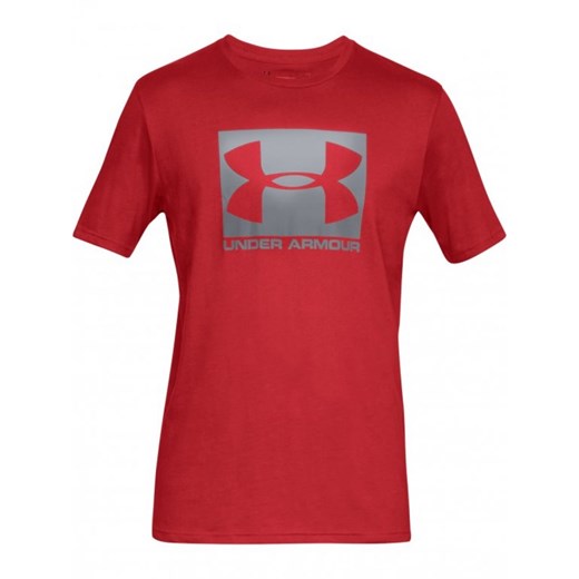 Męska koszulka UNDER ARMOUR BOXED SPORTSTYLE SS - czerwona ze sklepu Sportstylestory.com w kategorii T-shirty męskie - zdjęcie 173509526