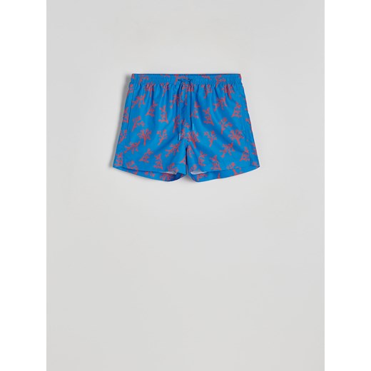 Reserved - Wzorzyste szorty plażowe - niebieski ze sklepu Reserved w kategorii Kąpielówki - zdjęcie 173510577