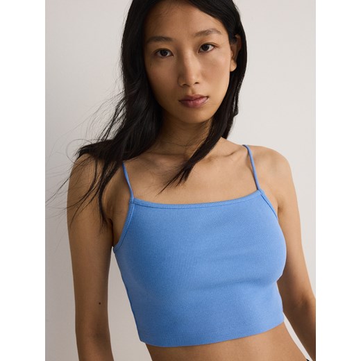 Reserved - Crop top - niebieski Reserved M Reserved