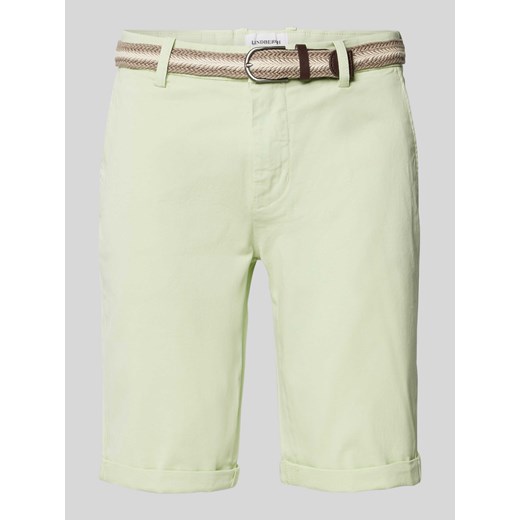 Bermudy o kroju slim fit z paskiem ze sklepu Peek&Cloppenburg  w kategorii Spodenki męskie - zdjęcie 173513855