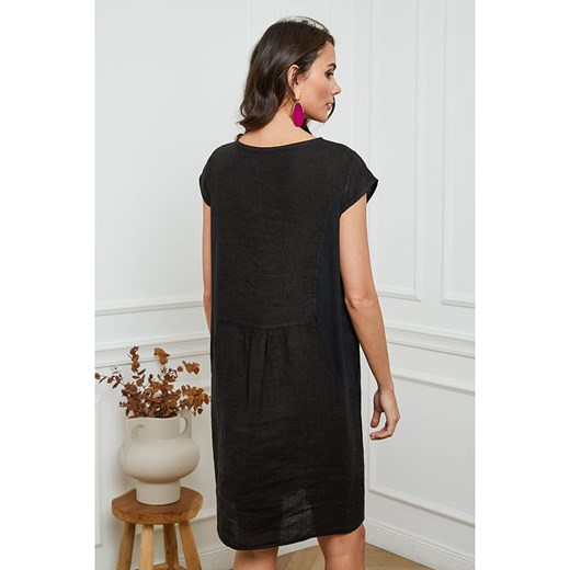 Fleur de Lin Lniana sukienka w kolorze czarnym Fleur De Lin XXL okazja Limango Polska