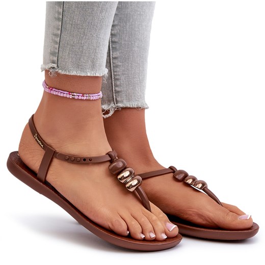 Damskie Płaskie Sandały Japonki 83507 Ipanema Class Blown Up Sandal Fem Brązowe Ipanema 40 ButyModne.pl