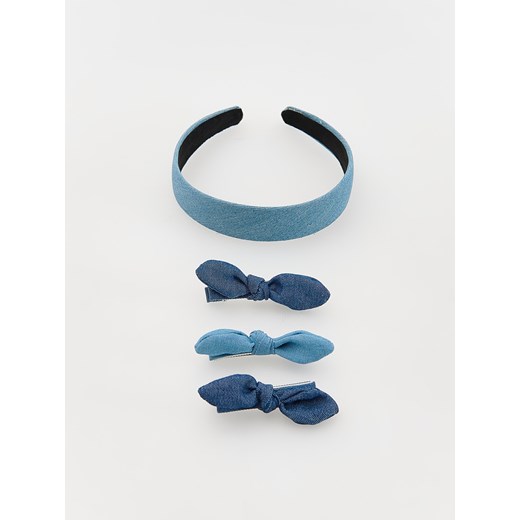 Reserved - Zestaw opaska i spinki do włosów - jasnoniebieski ze sklepu Reserved w kategorii Opaski dziecięce - zdjęcie 173519017