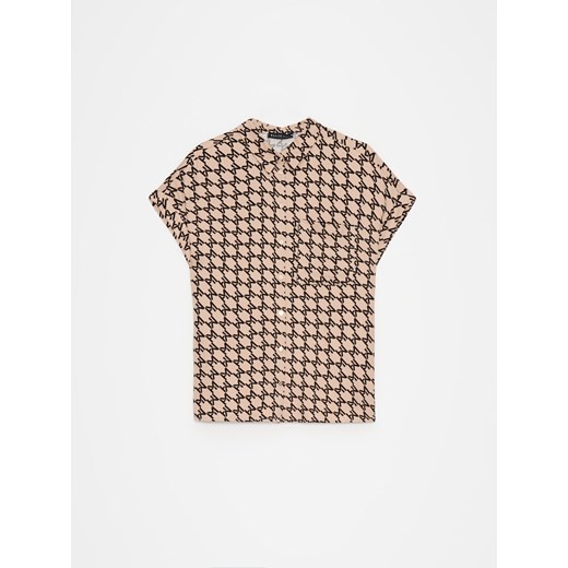 Mohito - Koszula z krótkim rękawem - beżowy ze sklepu Mohito w kategorii Koszule damskie - zdjęcie 173520878