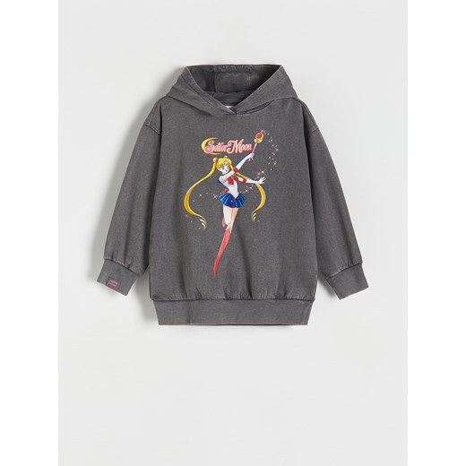 Reserved - Bluza dresowa Sailor Moon - ciemnoszary ze sklepu Reserved w kategorii Bluzy dziewczęce - zdjęcie 173521179