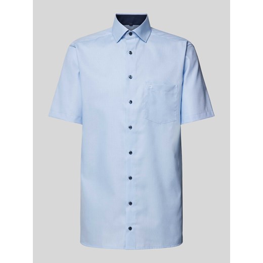 Koszula biznesowa o kroju regular fit z wyhaftowanym logo model ‘Global’ ze sklepu Peek&Cloppenburg  w kategorii Koszule męskie - zdjęcie 173521828