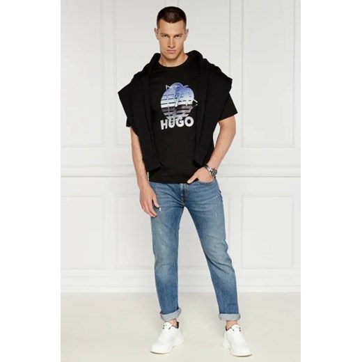 T-shirt męski Hugo Blue z bawełny