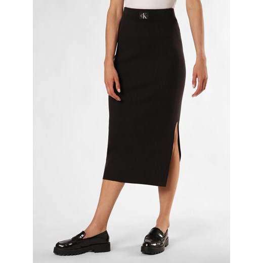 Calvin Klein Jeans Spódnica damska Kobiety czarny jednolity ze sklepu vangraaf w kategorii Spódnice - zdjęcie 173522566