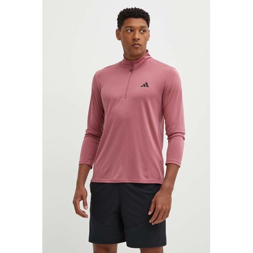 adidas Performance bluza treningowa Train Essentials kolor różowy gładka IW3394 ze sklepu ANSWEAR.com w kategorii Bluzy męskie - zdjęcie 173523746