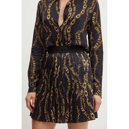 Versace Jeans Couture spódnica kolor czarny mini rozkloszowana 77HAE820 NS525 ze sklepu ANSWEAR.com w kategorii Spódnice - zdjęcie 173523906