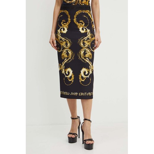 Versace Jeans Couture spódnica kolor czarny midi ołówkowa 77HAE8P6 NS559 ze sklepu ANSWEAR.com w kategorii Spódnice - zdjęcie 173523915