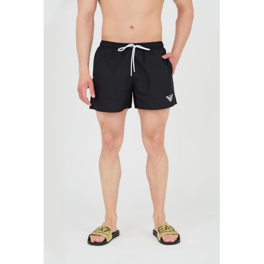EMPORIO ARMANI Czarne kąpielówki De bain logo brodé, Rozmiar 52 ze sklepu outfit.pl w kategorii Kąpielówki - zdjęcie 173526179