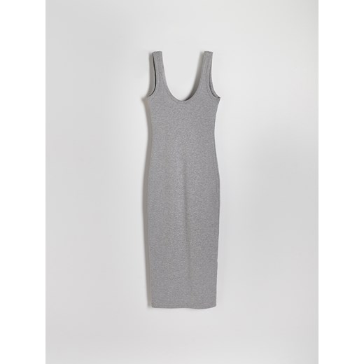 Reserved - Sukienka midi - jasnoszary ze sklepu Reserved w kategorii Sukienki - zdjęcie 173526835