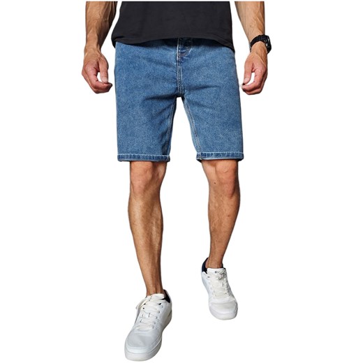 Krótkie męskie spodenki jeansowe denim Recea ze sklepu Recea.pl w kategorii Spodenki męskie - zdjęcie 173530646