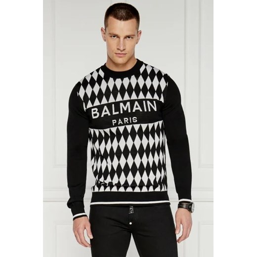 Balmain Wełniany sweter JACQUARD ze sklepu Gomez Fashion Store w kategorii Swetry męskie - zdjęcie 173533578