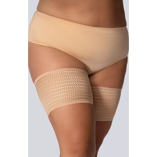 Opaski na uda przeciw otarciom plus size jasnobeżowe Diamond, Kolor jasnobeżowy, Rozmiar 5/6, Mona Queen Size ze sklepu Primodo w kategorii Rajstopy - zdjęcie 173533758