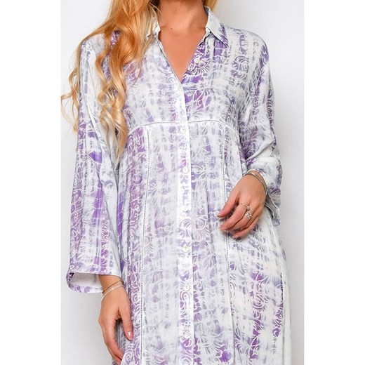 Tarifa Sukienka w kolorze biało-fioletowym Tarifa XL wyprzedaż Limango Polska