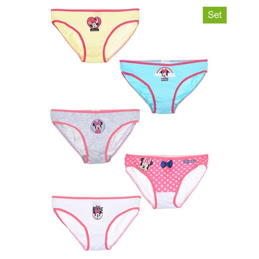 Disney Minnie Mouse Majtki (5 par) &quot;Minnie&quot; w różnych kolorach ze sklepu Limango Polska w kategorii Majtki dziecięce - zdjęcie 173535618