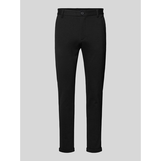 Spodnie materiałowe o skróconym kroju slim fit ze sklepu Peek&Cloppenburg  w kategorii Spodnie męskie - zdjęcie 173537617