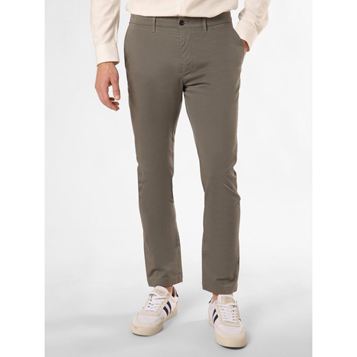 Tommy Hilfiger Spodnie - Bleecker Mężczyźni Bawełna trzcinowy jednolity ze sklepu vangraaf w kategorii Spodnie męskie - zdjęcie 173538615