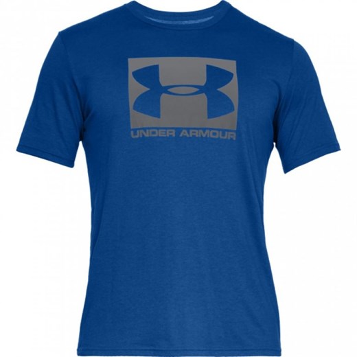 Męska koszulka UNDER ARMOUR BOXED SPORTSTYLE SS - niebieski ze sklepu Sportstylestory.com w kategorii T-shirty męskie - zdjęcie 173539638