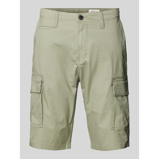 Bermudy o kroju regular fit z kieszeniami cargo model ‘FILE’ ze sklepu Peek&Cloppenburg  w kategorii Spodenki męskie - zdjęcie 173543366