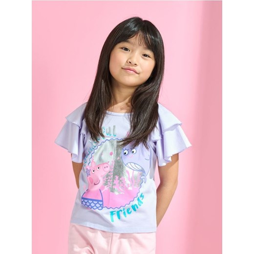 Sinsay - Koszulka Świnka Peppa - fioletowy ze sklepu Sinsay w kategorii Bluzki dziewczęce - zdjęcie 173547016