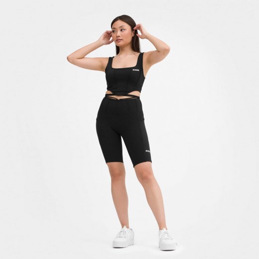 Damskie kolarki Guess Brigit Biker - czarne ze sklepu Sportstylestory.com w kategorii Szorty - zdjęcie 173549935