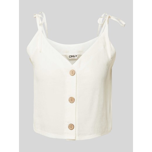 Top na ramiączkach z listwą guzikową model ‘FAVOR’ ze sklepu Peek&Cloppenburg  w kategorii Bluzki damskie - zdjęcie 173550257