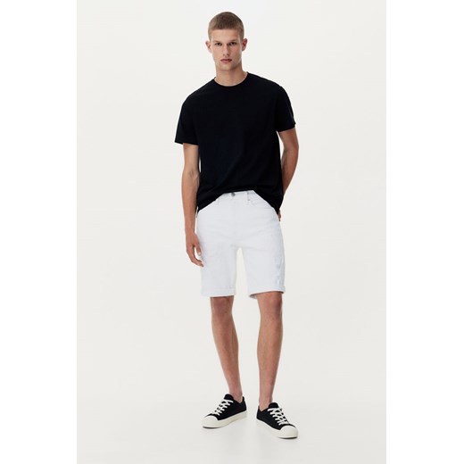 H & M - Szorty dżinsowe Slim - Biały ze sklepu H&M w kategorii Szorty - zdjęcie 173550429