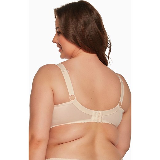 Biustonosz półusztywniany semi-soft beżowy Hannah Maxi 1207, Kolor beżowy, Gaia 85H okazyjna cena Intymna