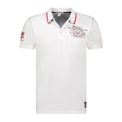 Geographical Norway Koszulka polo &quot;Kilsvik&quot; w kolorze białym ze sklepu Limango Polska w kategorii T-shirty męskie - zdjęcie 173551627