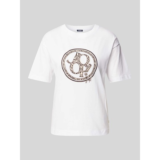 T-shirt z obszyciem z kamieni stras ze sklepu Peek&Cloppenburg  w kategorii Bluzki damskie - zdjęcie 173553188
