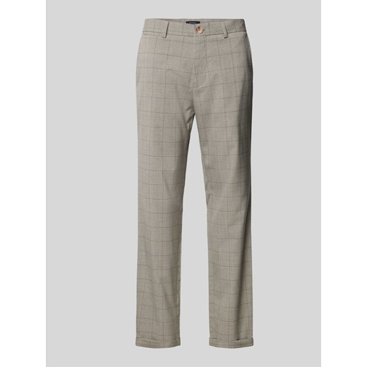Spodnie materiałowe o kroju regular fit z kieszeniami z tyłu model ‘LIAM’ ze sklepu Peek&Cloppenburg  w kategorii Spodnie męskie - zdjęcie 173553655