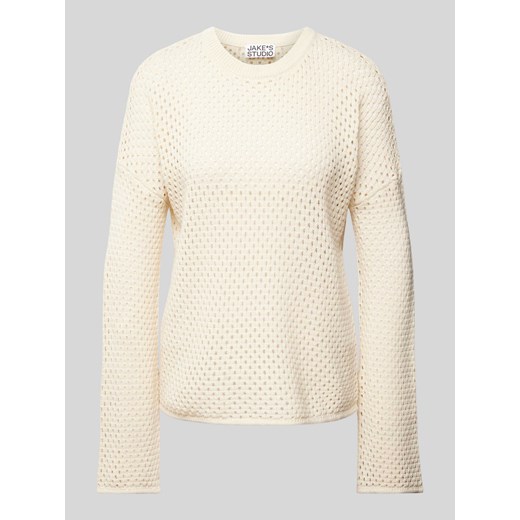 Sweter z dzianiny o kroju oversized z ażurowym wzorem ze sklepu Peek&Cloppenburg  w kategorii Swetry damskie - zdjęcie 173554358