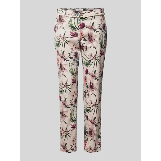 Spodnie o kroju slim fit z paskiem ze sklepu Peek&Cloppenburg  w kategorii Spodnie damskie - zdjęcie 173554399
