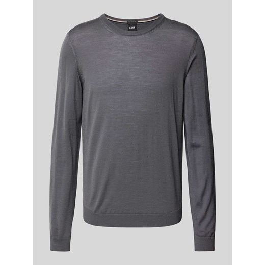 Sweter z dzianiny z fakturowanym wzorem model ‘Leno’ ze sklepu Peek&Cloppenburg  w kategorii Swetry męskie - zdjęcie 173554876