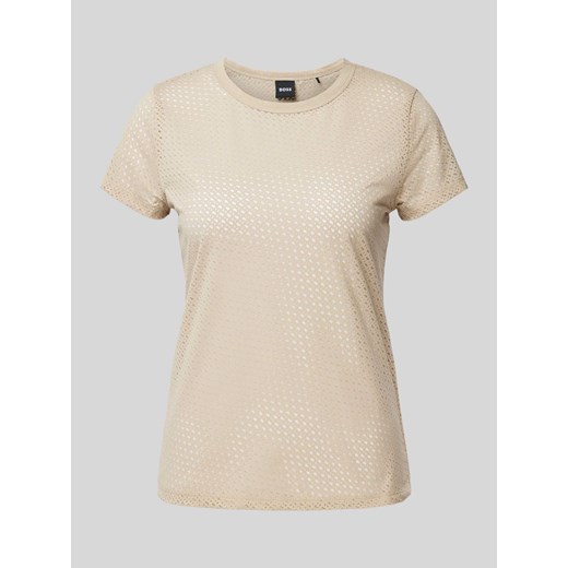 T-shirt z ażurowym wzorem model ‘Eventsa_Burnout’ ze sklepu Peek&Cloppenburg  w kategorii Bluzki damskie - zdjęcie 173555945